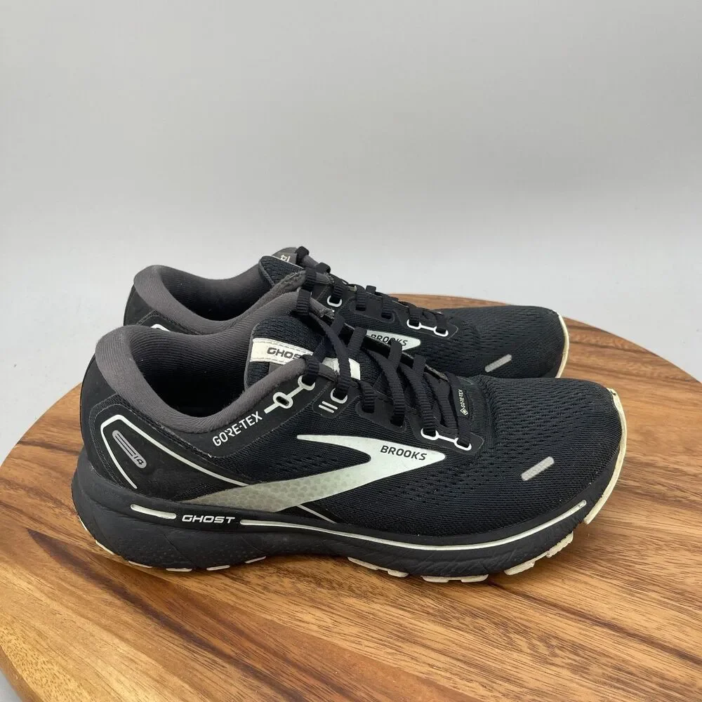 Brooks Ghost 14 GTX Shoes Womens Size 9 B Black Running Comfort Walking Sneakers